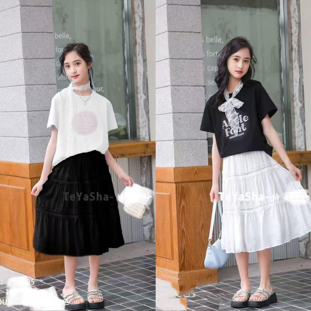 [zs1809] Size 6-10TH Setelan Rok Katun BKK Pita Bando Setelan rok Pesta Setelan Santai Anak Perempua