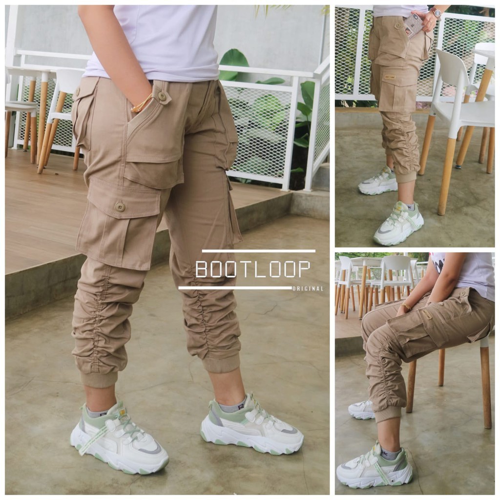 NOFOSHOP celana jogger cargo sweatpant cewek/jogger cewek original bootloop/jogger cargo /jogger car