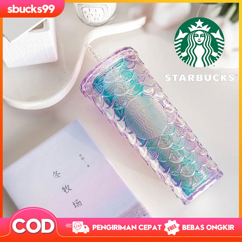 710ml Starbucks Tumbler Fish Scale Straw Cups Starbucks Mermaid Pink/Purple Cold Cup Tumbler Starbuc