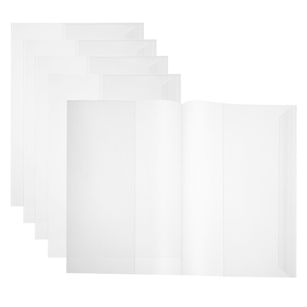 

5 Pcs Waterproof Book Film Textbook Protector Covers Clean Transparent Notebook Thick Clear Casual