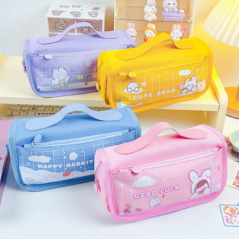 

❀ Chingu ❀ KP007 Kotak Pensil Karakter Imut / Lucu Model FREE Gantungan Kotak Pensil Simpan Pena Pensil Anak Anak Sekolah Kotak Pensil Cute