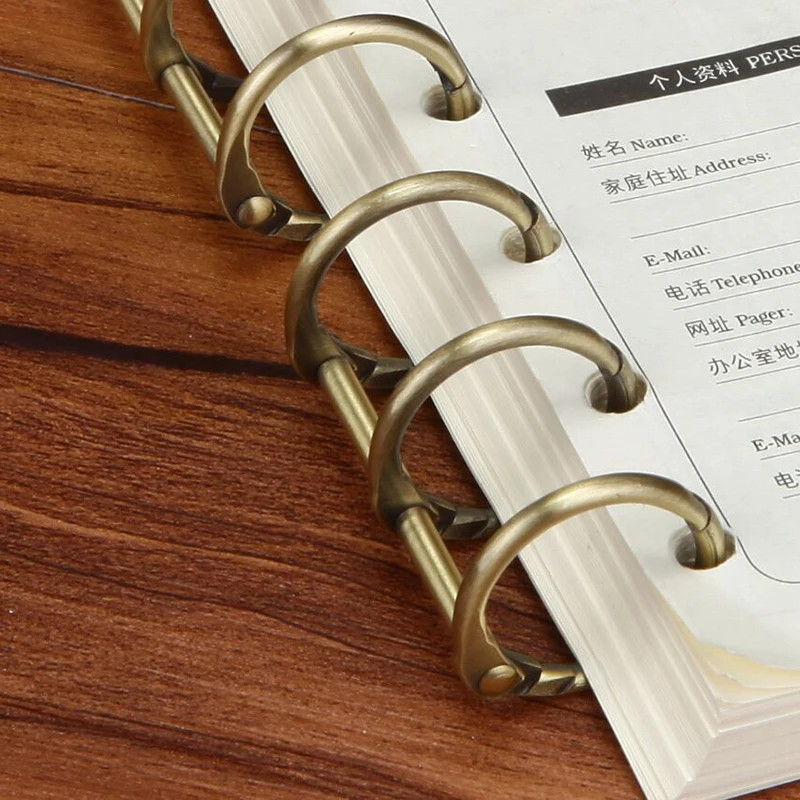 

2PCS Ring Binder Clips Detachable Buckle Loose-leaf Binder 3 Rings Metal Binding Clips Office School Supplies