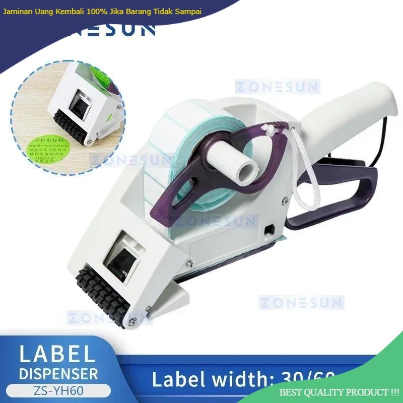 

ZONESUN Handheld Label Dispenser Applicator Bottle Adhesive Sticker Manual Labeling Price Tag Labeler Flat Labeller ZS-YH60