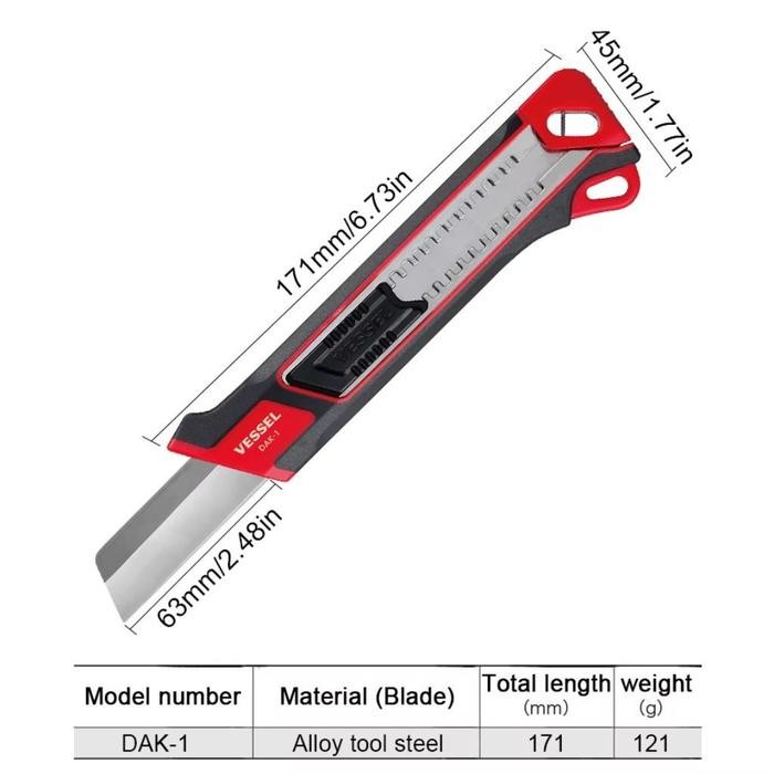 

Vessel Adjustable Electrician Knife DAK-1 Dak-2 Pisau Cutter Pemotong Kabel Listrik - DAK-1
