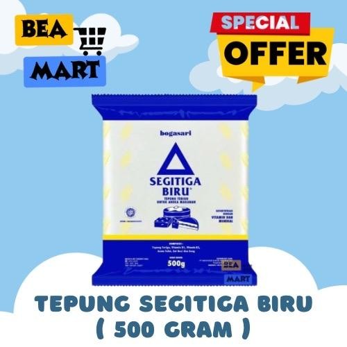 

Tepung Terigu SEGITIGA BIRU 500gr | Tepung Serbaguna Roti Kue Kemasan Ekonomis 500 gr gram