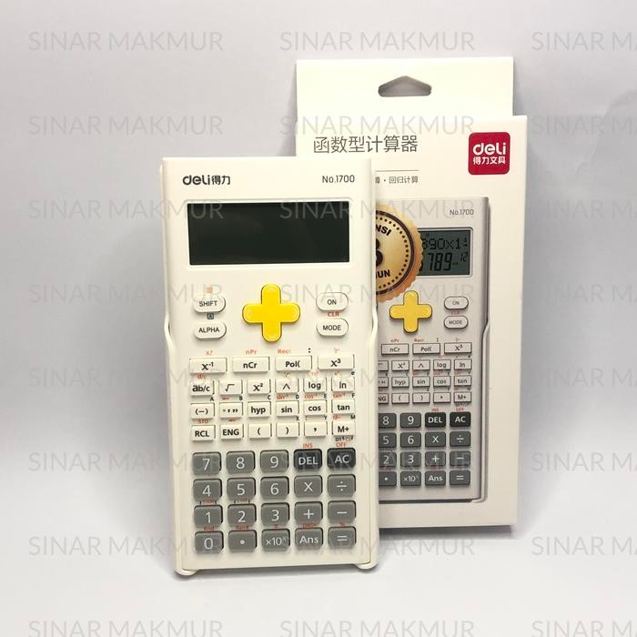 

Scientific Calculator / kalkulator Ilmiah / Sekolah DELI 1700 (PCS) - Putih