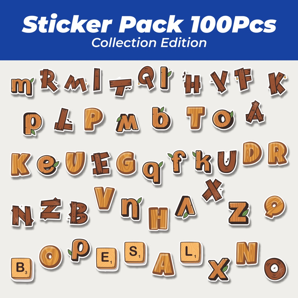 

Hot Stiker Alphabet Wood Stiker Lucu Anti Air Stikers Berperekat Waterproof Sticker Decal Buat Motor Helm Buku Journal Koper Casing HP Laptop Botol Minum