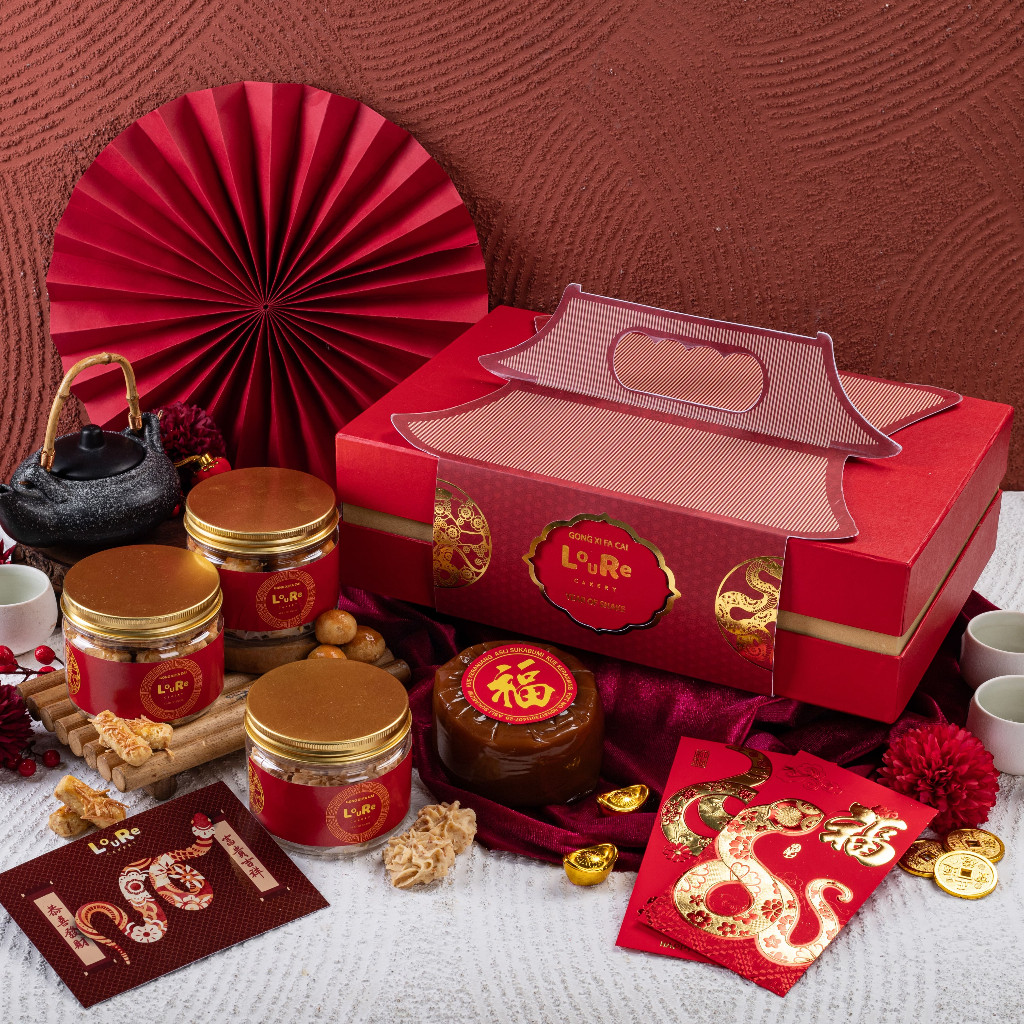 

[READY/INSTANT/SAMEDAY] Loure Cakery - Hampers Imlek / Hampers CNY / Parcel Imlek / Kado Imlek / Hampers Kue Kering/ Chinese New Year