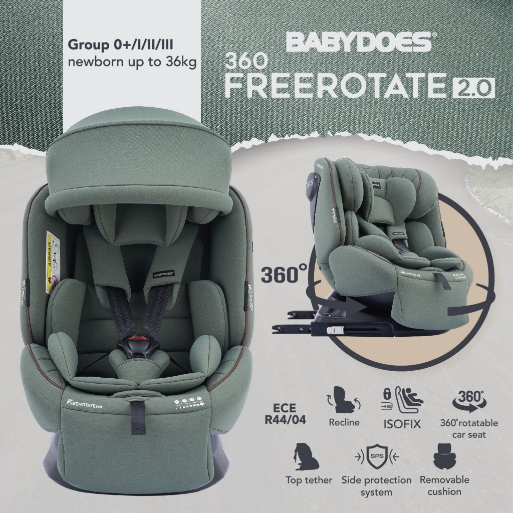 Carseat Babydoes FULL Rotate 360 / Carseat Free Rotate / Transporter 360°
