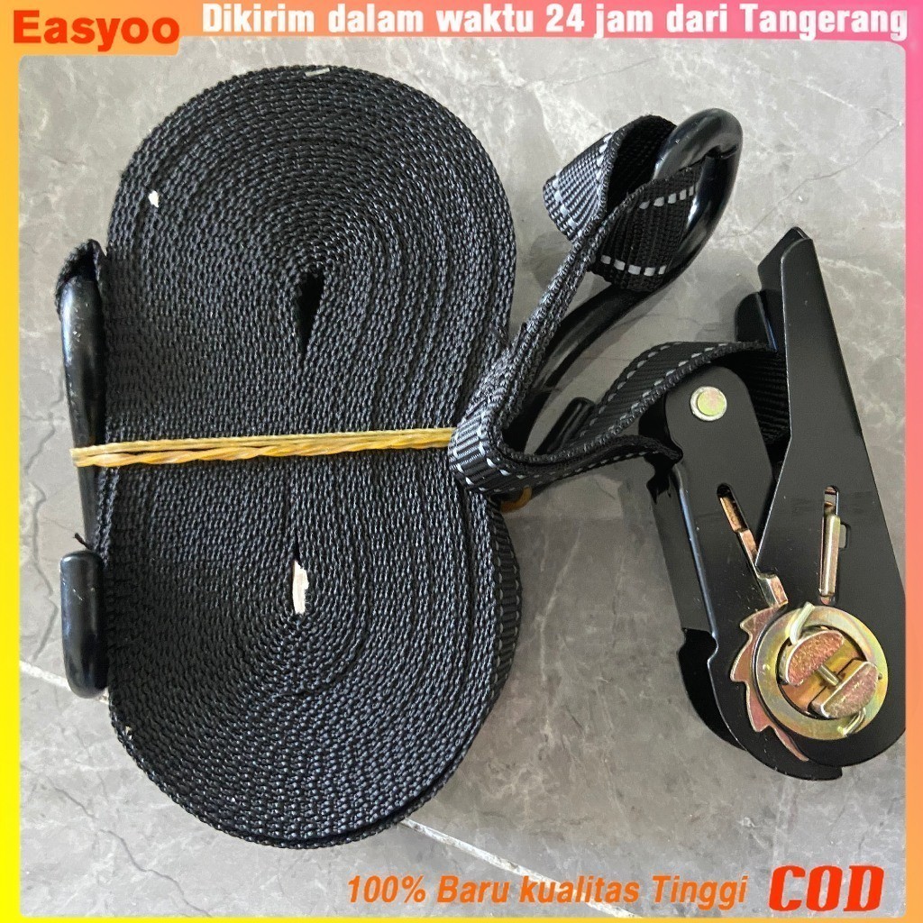 Tali Krek Sound 5/10 Meter Bercahaya Rachet Tie Down Strap Kretek Lashing Cargo Lashing EasyooCO