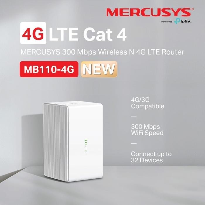 Modem Router Mercusys MB110 4G LTE Unlock All Operator