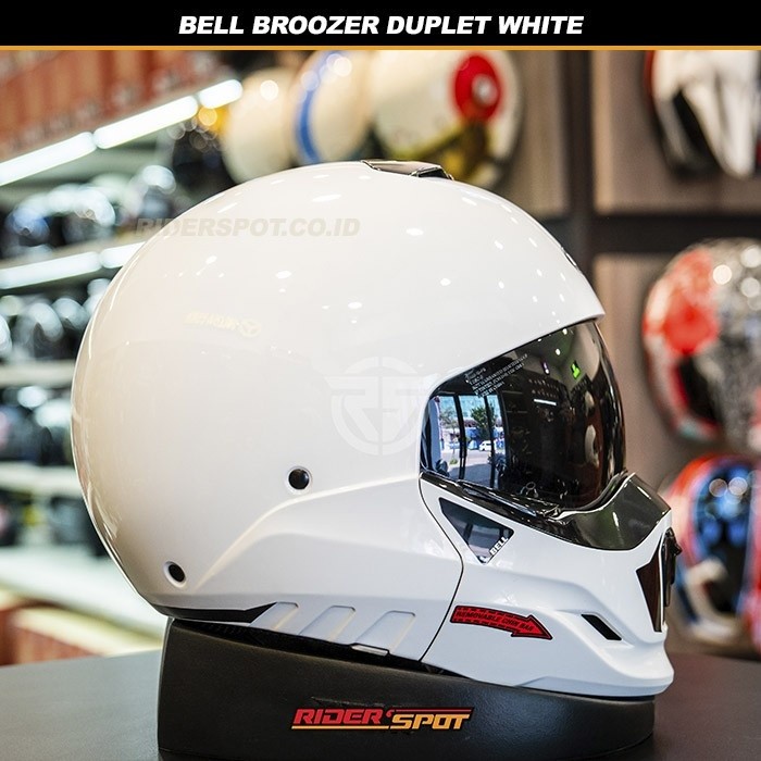 Helm Bell Broozer Duplet White Black Crossover Helmet Touring