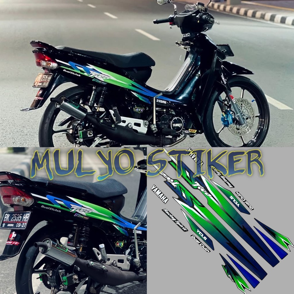 STRIPING STICKER Yamaha F1ZR fizr fiz r f1 zr SS Two SSTwo SS2 stiker list body Hitam Biru Hijau