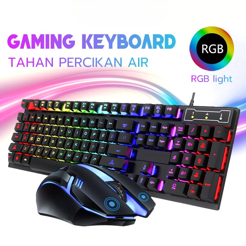 Jovitech Pengukiran Laser Paket Gaming Keyboard dan Mouse RGB Gaming USB Cable RGB - G12