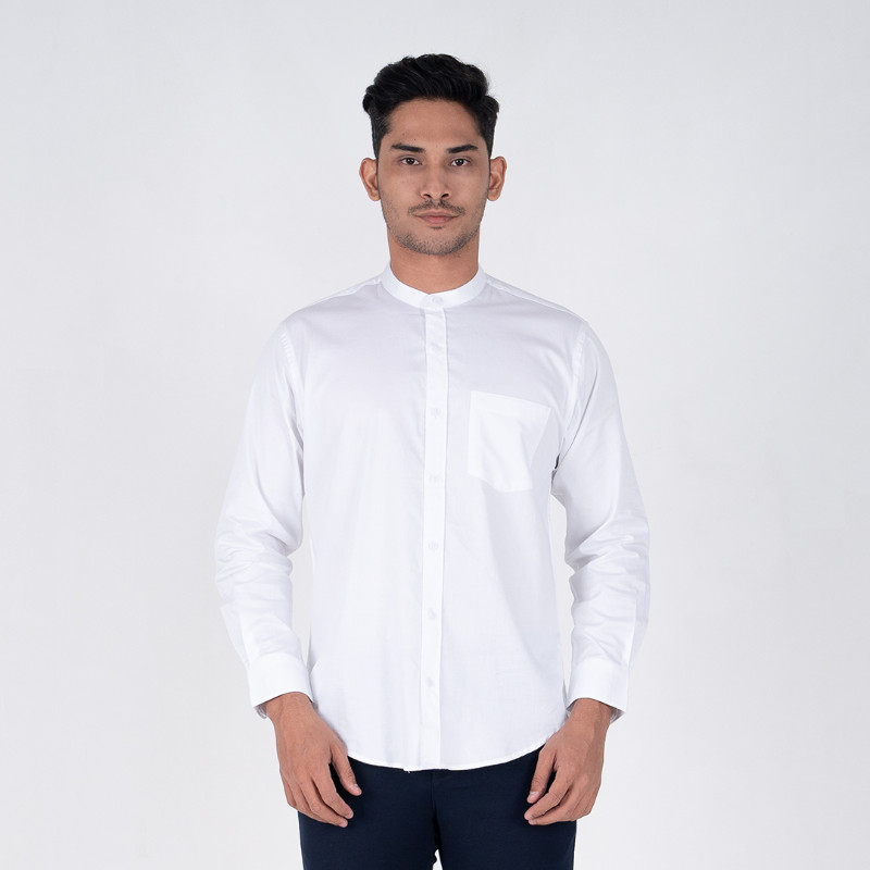 Lascada Kemeja Lengan Panjang Pria Male Prime Fit Long Koko White  M10250/331/200