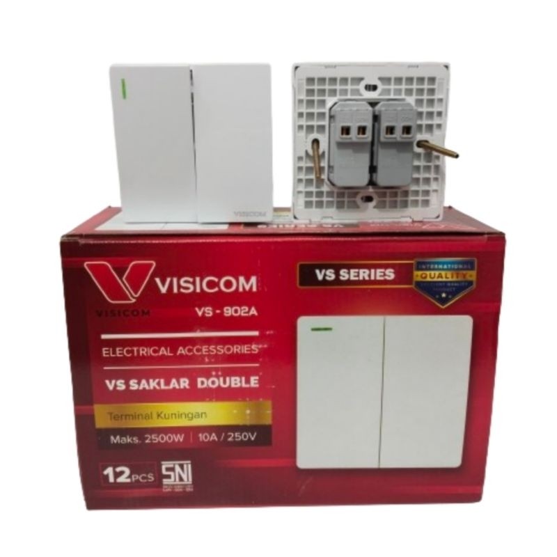 Saklar Switch On Off Seri IB Inbow Tembok VISICOM VS-902A Termurah