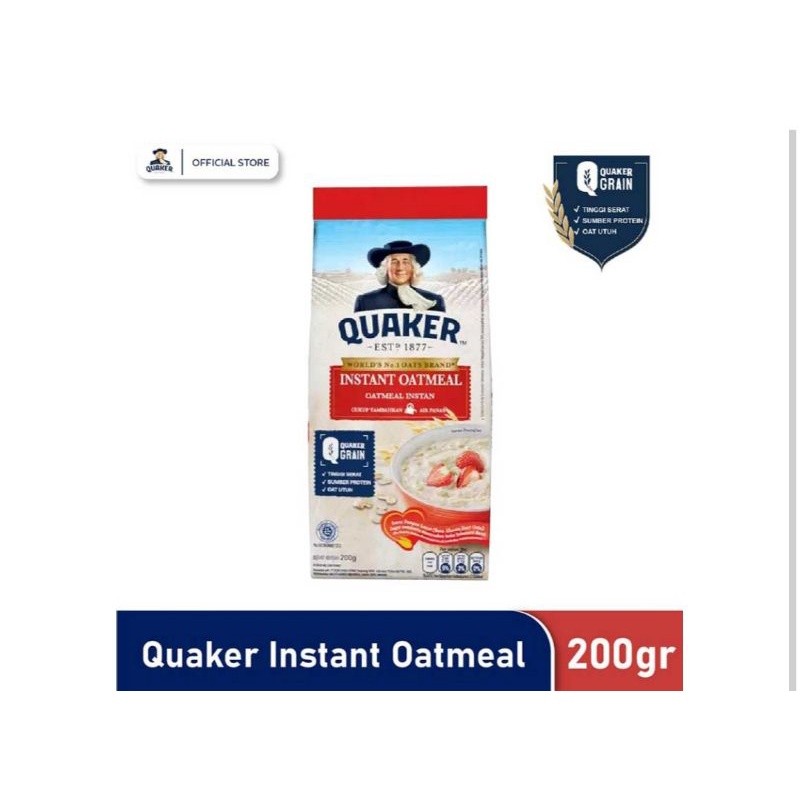 

QUAKER INSTANT OATMEAL 200 G / GANDUM QUAKER 200 GRAM (1 bks)