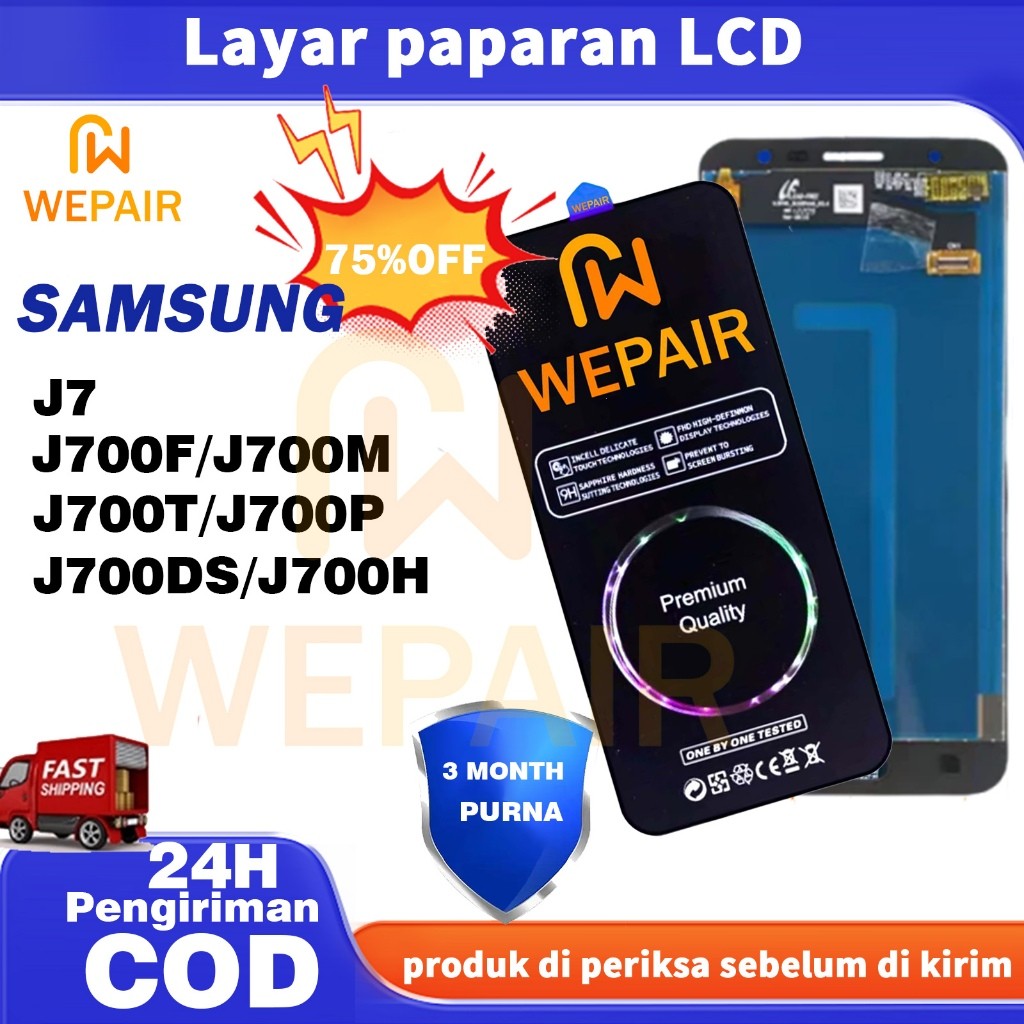 LCD TOUCHSCREEN SAMSUNG J7/J700F/J700M/J700DS/J700H/J700T/ J700P FULLSET ORIGINAL WEPAIR PENGIRI FRE