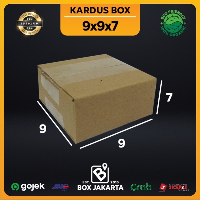 

KARDUS BOX uk 9x9x7 CM Kotak Packaging Corrugated SHEET POLOS