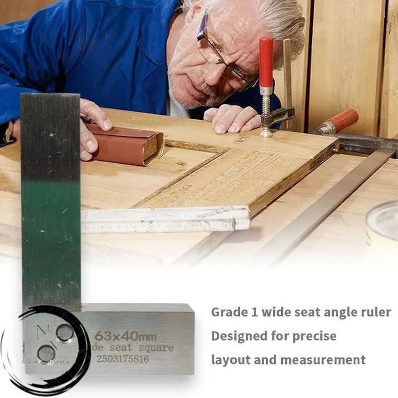 

TELEHILL Penggaris Siku Besi Tukang 90 Derajat Machinist Angle Ruler - TH63