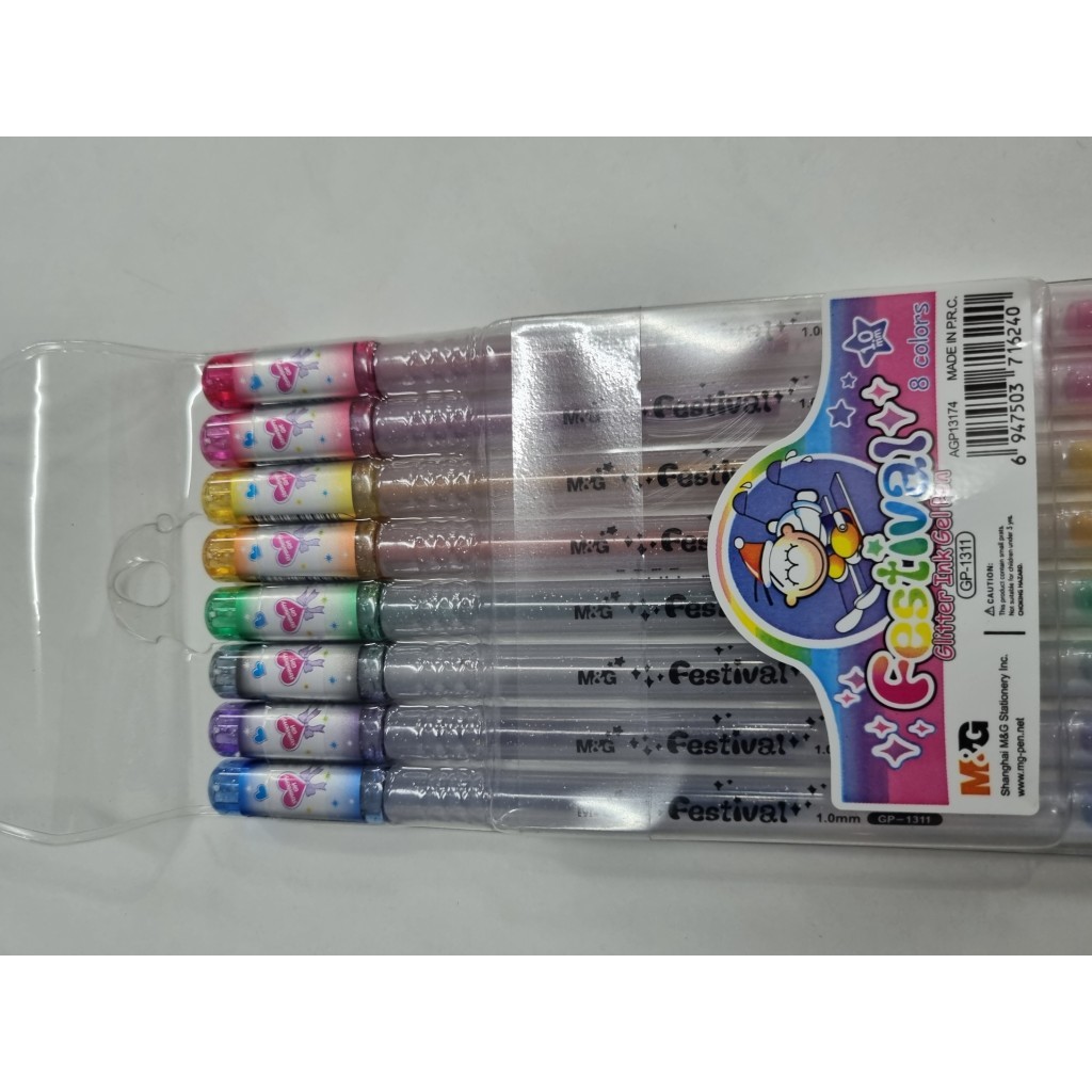 

Pulpen M&G Glitter Gel Pen 1.0 Set 8 Colors