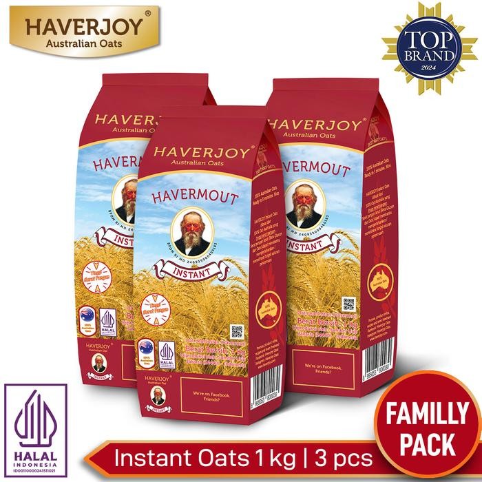 

Haverjoy Family Pack Instant Oats 1kg - 3 Pcs Terlaris