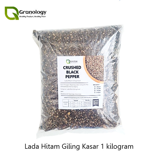 

Lada Hitam Cincang Kasar / Crushed Black Pepper (1 kilogram) by Granology