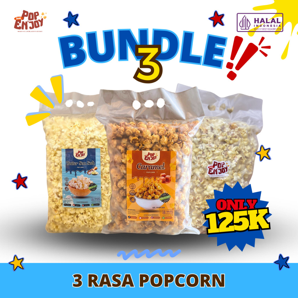 

[PUAS] ALL VARIAN POPCORN - PopENjoy / Makanan Manis Asin Crispy Camilan Popkron Snack Jagung