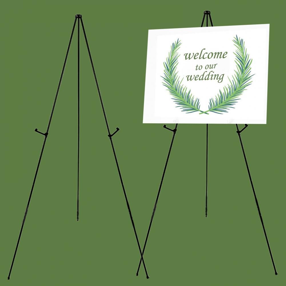 

Painting Display Stand Adjustable Height Anti-slip Solid Collapsible Fixed Poster Metal Wedding Sign White Easel Stand The Party