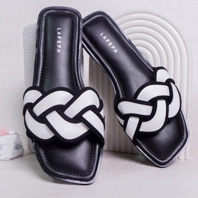 LAPEPA YUK - DIVA Sandal Wanita Teplek Korea Casual Size 36 - 40 Sendal Slop Empuk Flat Cewek Kasual