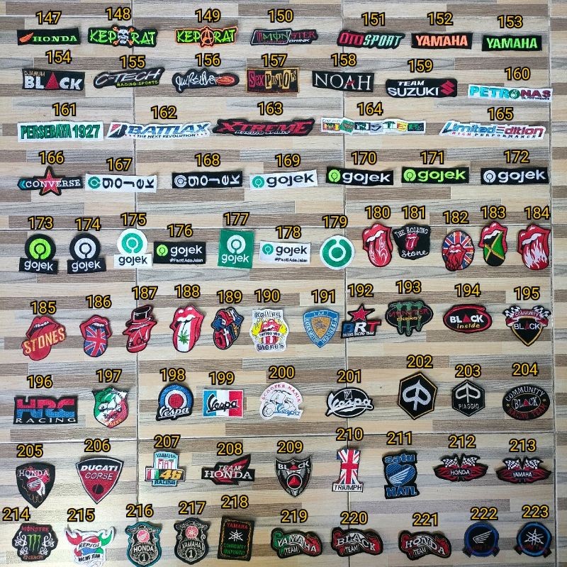 bordir patch stiker kain paket grosir harga mulai 100biji BORDIR KLATEN