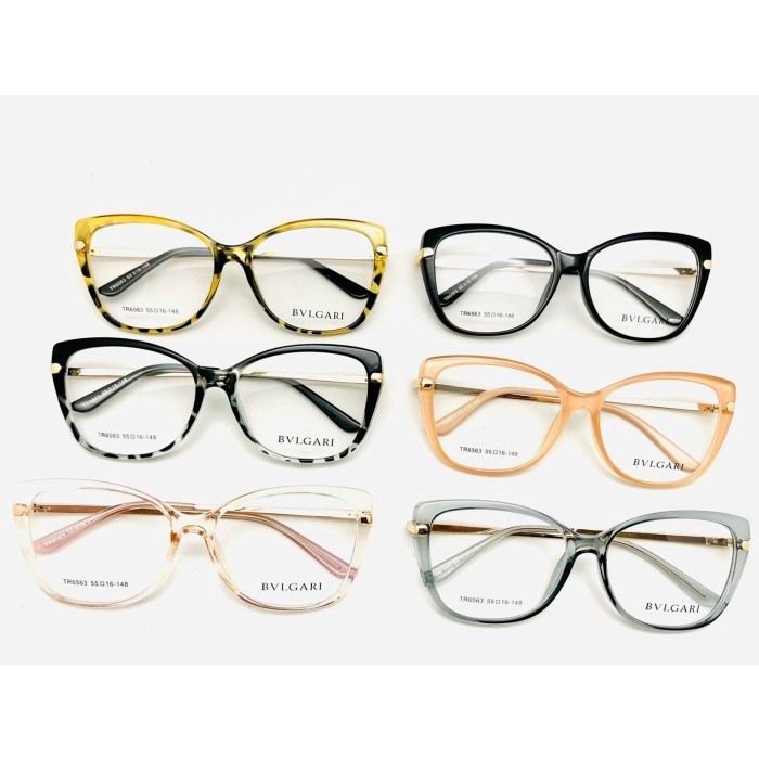 Kacamata Hitam - Kacamata Wanita - Kacamata Frame Bening - Kacamata Cat Eye Wanita  6510