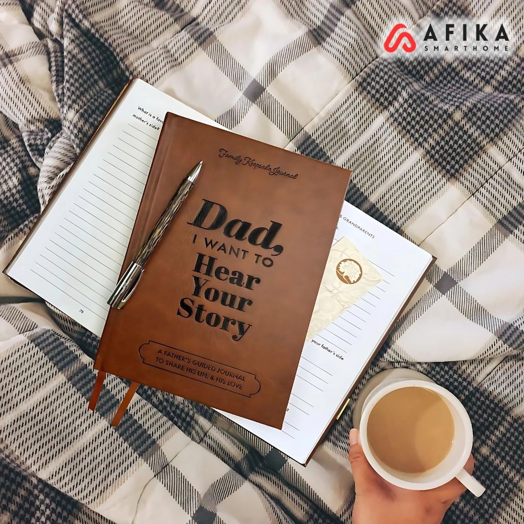 

Buku Jurnal Leather Journal Personalized Father Guided Notebook