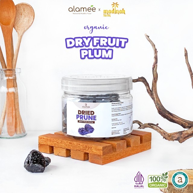 

ALAMEE Dried Prune Cemilan Buah Kering Sehat Buah Plum Kering Rendah Kalori Tanpa Biji PREMIUM 150gr madinah