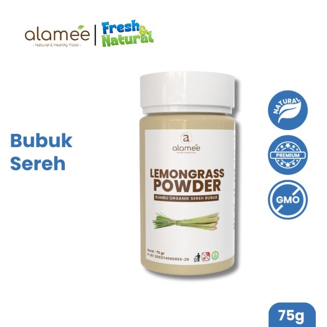 

ALAMEE Sereh Bubuk Lemongrass Powder Bumbu Dapur Organik Serai Murni Asli Tanpa Campuran Tabur 75g fresh and natural
