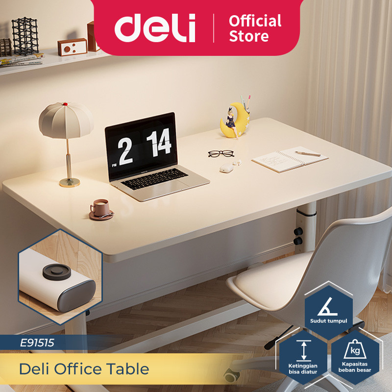 

Deli Meja Kerja / Meja Belajar Ketinggian Dapat Di Adjust / Adjustable Office Table 100 Cm Kapasitas 150 Kg E91515
