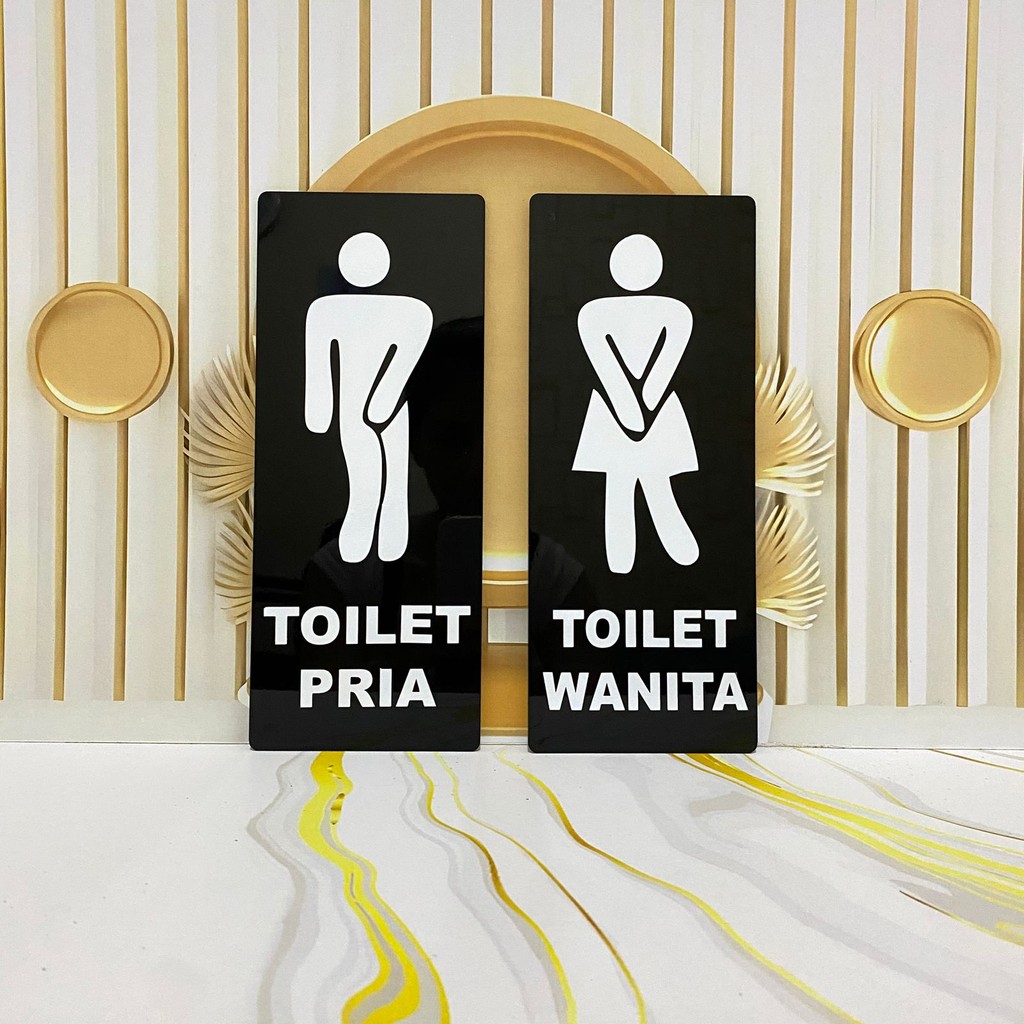 ASO Toilet Sign Akrilik | Tulisan Toilet bahan akrilik