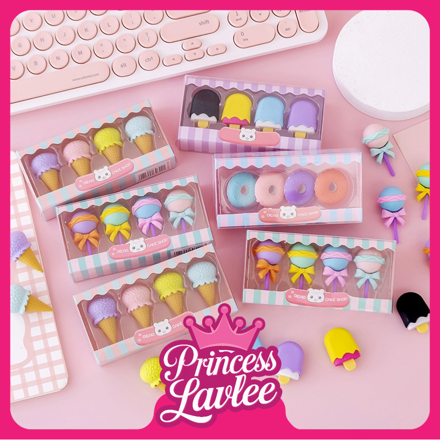 

PL S5673 Penghapus Pensil Karakter Lucu Penghapus Pensil Model Ice Cream Donat Lolipop Penghapus Set Cute