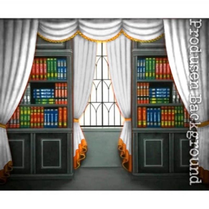 background Rak buku/Wisuda Cantik Ukuran VariasiCO