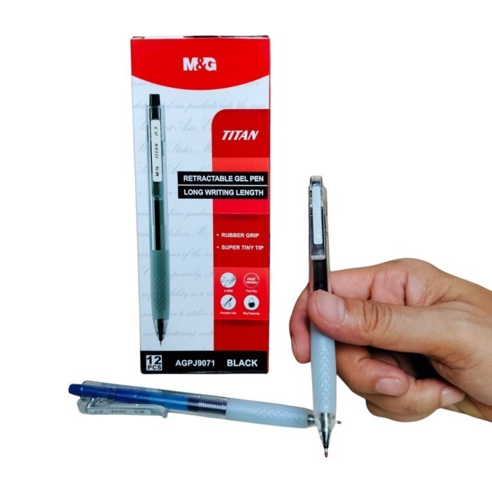 

M&G titan retractable gel pen / pulpen gel titan 0,5