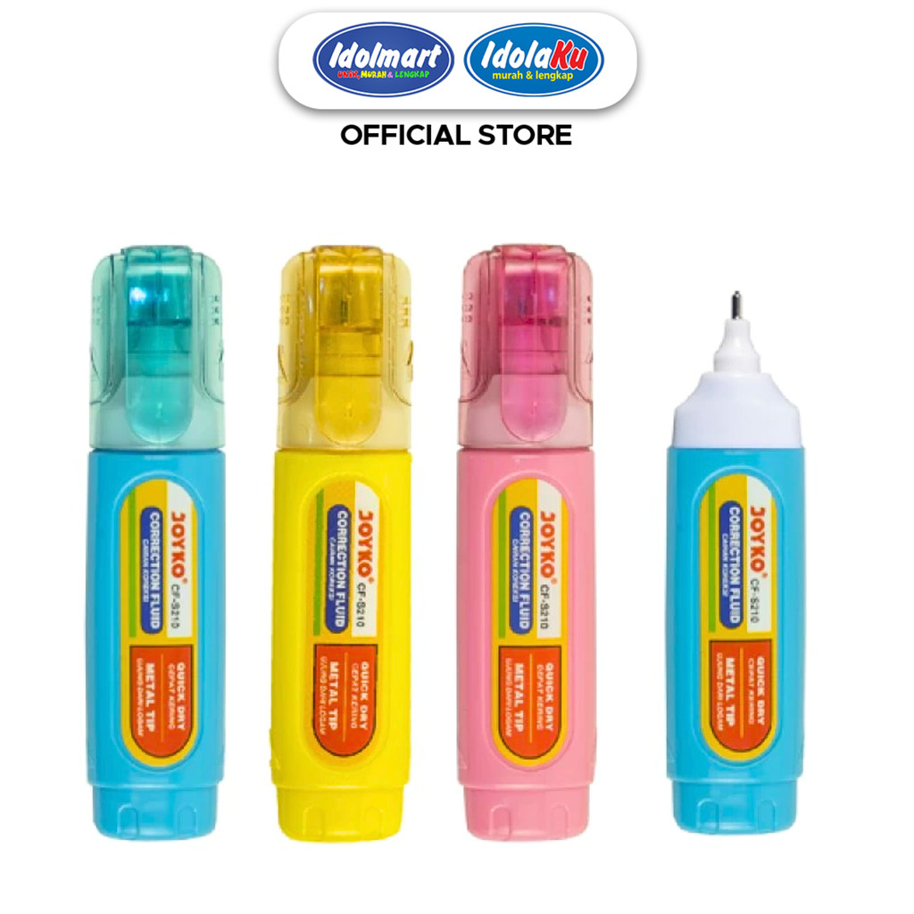 

IDOLMART Tipe X Joyko CF-S210 Correction Fluid Cair Metal Tip Warna-warni Bogor