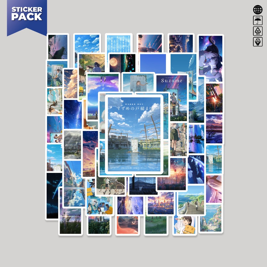 

[100PCS]Stiker Pack Stiker Poster SZME Aesthetic Vinyl Anti Air Dekorasi Sticker Laptop Buku Journal Koper Helm Casing HP Gitar Helm Skateboard