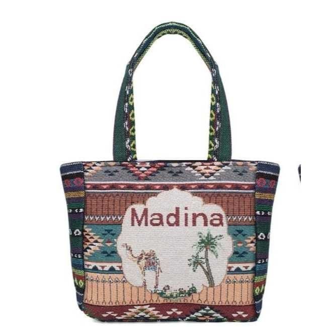 TAS oleh - oleh haji // tas kanvas mekkah // TKF 66 SERIES MEKKAH // tas jinjing mekah madinah