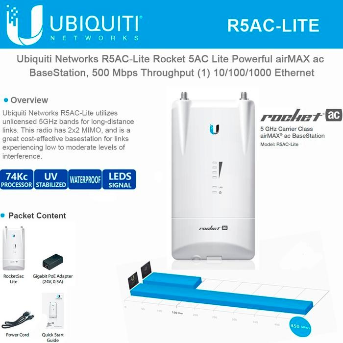 R5AClite Ubnt Rocket m5 AC Lite