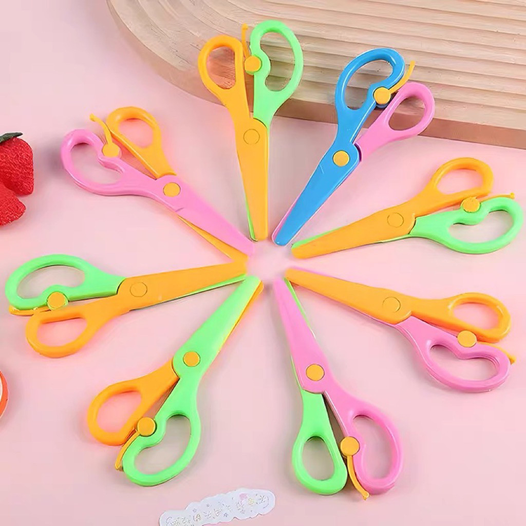

[DWCORNER] Gunting Kertas Anak Warna Warni Lucu Gunting Kertas Aman Untuk Anak Gunting Kertas Plastik