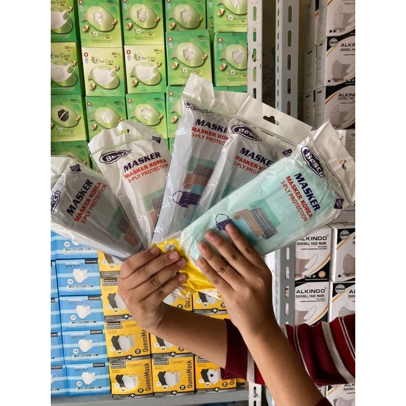 #MASKER BESCO #Paket HEMAT MASKER BESCO MODEL KOREA 3PLY ISI 50PCS