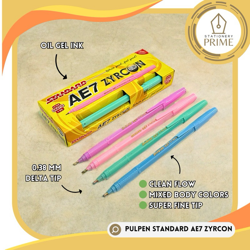

Pulpen Standard AE7 Zyrcon (Isi 12 Pcs)