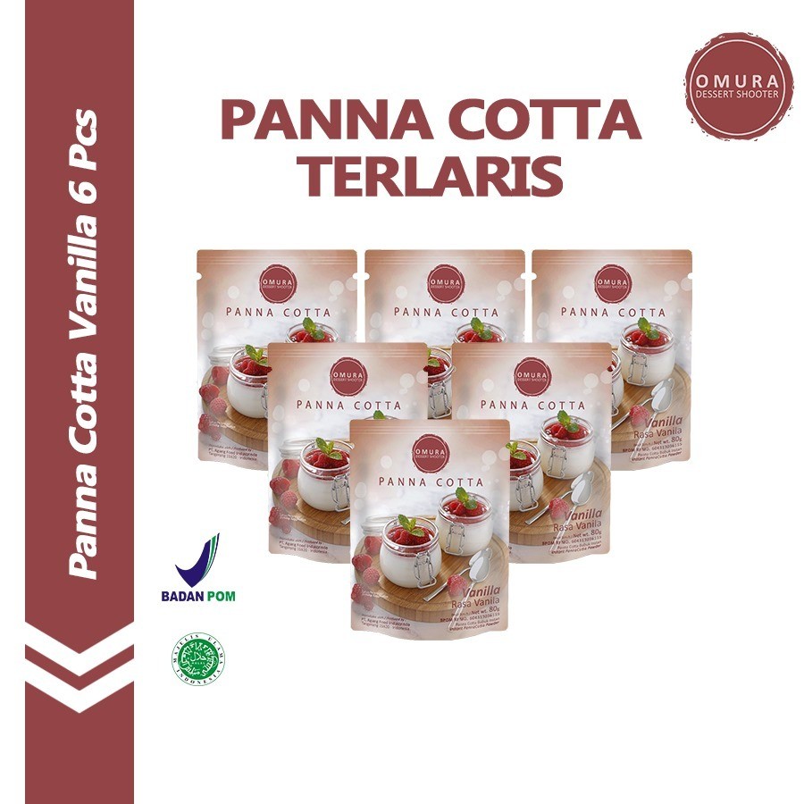 

[BUNDLE 6 PCS] Omura Dessert Shooter Bubuk Panna Cotta Pudding Italia Rasa Vanilla / Vanila