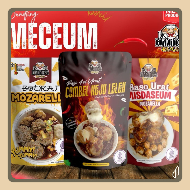 

BUNDLING MECEUM MAKNYOSS (COMBEL KEJU LELEH - MOZARELLA MISDASEUM - BOCIRAT MOZARELLA )