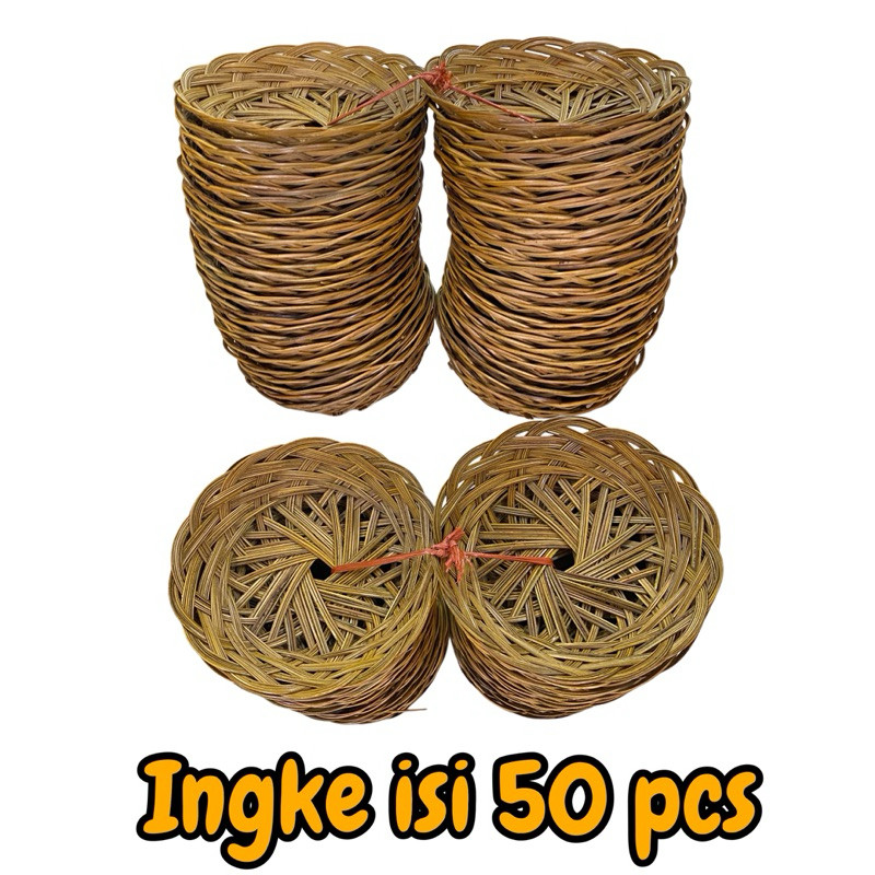 Ingke Bali 20 cm isi 50 pcs Harga Grosirr termurahh - Piring Lidi - Tempat makan bali - wadah makan 